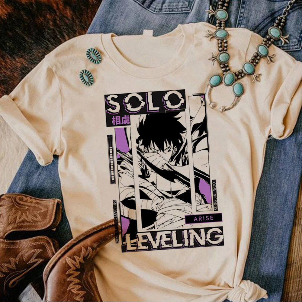 Anime Merchandise Solo Leveling - Женская футболка Solo Leveling с графикой