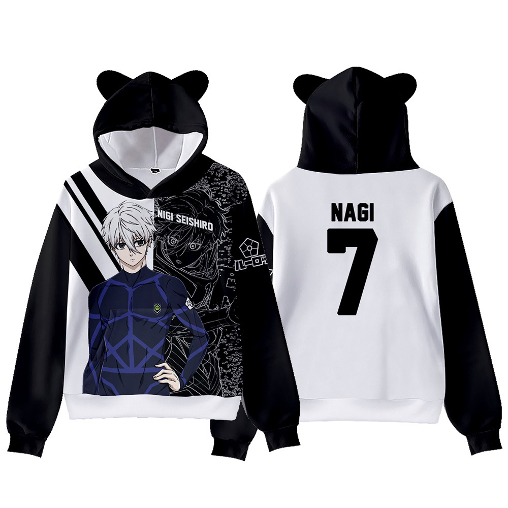 Anime Merchandise Hoodie - Новая 3D-толстовка с капюшоном и ушками